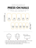 A full set of 24 medium coffin-shaped fake nails with a peachy gradient design, including 1 jelly glue and 1 nail file, perfect