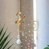 Rainbow Crystal Sun Catchers Home Decor Items Window Hanging Sun Catcher Heart Moon Star Rainbow Room Decor Wind Chimes Hanging