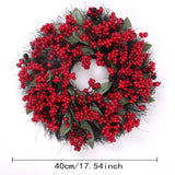 Luxurious Artificial Christmas Wreath  All-Weather Indoor/Outdoor Door,Tabletop Decoration-Plastic Holiday Wreath for Xmas Tree