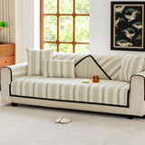 Striped Chenille Sofa Cover 2/3/4 Seater Non-slip Leather Couch Chair Recliner Furniture Slipcovers Soft