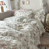 100% Cotton French pastoral style Bedding Set Soft Duvet Cover Bedclothes Bedspread Pillowcases Flat Sheets Comforter Sets
