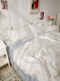 Lilys  Fre Floral Little Girl Cotton Bedding Set Tee Four Pieces Suite Snail Tower Pure Cotton Bed Linens for Kids