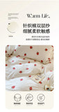 Knitted Class A Bedding Set Floral Style Bed Linen Set Soft Double Yarn Four-Piece Set Quilt Cover Set Bed Sheets Gift for Home