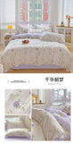 100% Cotton Skin-friendly Four Piece Set Soft Duvet Cover Set Single Couple Flower Printed Comforter Bedding Set for Adults Kids