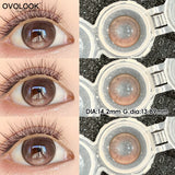 14.5mm Full Pupil Coverage Natural  Black Contact Lenses Ctarry Micro Glitter Sparkly Colored Contact Lenses Half Year