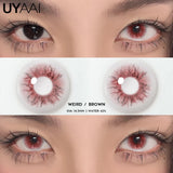 1 Pair Cat Eyes Crazy Lenses Vampire Lenses for Halloween Cosplay Eye Contacts White Lenses Anime Black Colored Lenses
