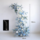 Blue Wedding Decoration Bull Horn Arch Floral Party  Engagement  Ceremony  Wedding  Outdoor  Event  Ceremony  Simulated  Flowers