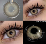 Color Contact Lenses For Eyes 1pair Yearly Natural Eye Color Lens Cosmetic Soft Eye Lenses Beauty Pupils with Lens Case