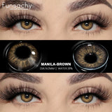 0~-6.00 Myopia Lenses 1 Pair Colored Contact Lenses with Degree Natural Eye Contact Prescription Lens Fashion Lenses