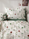 Country Sle Pure Cotton Bedding Set 4pcs Floral Print Duvet Cover Pillowcases eet Quilt Cover All Seasons Comforter Set