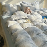 Romantic Dry Flowing Sand Full Cotton Double Layered Bedding Set 4-Piece Spring Soft Naked Sp Bed Canopy Sle