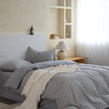 Japanese Minimalism Cotton Bedding Sets Duvet Cover Sheet Pillowcase 4in1 Underwear Bed Linens