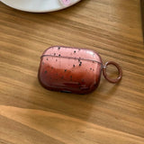 Pink Brown Gradient Transparent Splashing Ink Design Soft Cover Case for Airpods 1/2/3/4 Pro 2nd Fashion Simplicity Style Coque