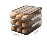 Automatic rolling egg box multi-layer Rack Holder for Fridge fresh-keeping box egg Basket storage containers kitchen organizers