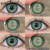 1pair Color Contact Lens for Eyes Fashion Popular Blue Green Contact Lens Brown Eye Lenses Yearly Gray Eyes Makeup Contact