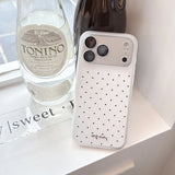 Luxury Polka Dot Candy Color Case for iPhone 17 16 15 Pro Max 14 Wave Point Camera Film Protector Soft TPU Shockproof Cover