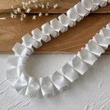 White Lace Lace Ribbons Accessories Lace Trim Handmade DIY Extended Clothes Pleated Sewing Decorative Fabric Skirt Hem Fabric