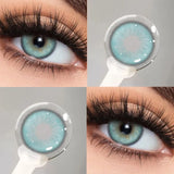 2PCS New Green Color Contact Lenses with Prescription Natural Blue Contact Lens Yearly Cosmetics Gray Pupils Iris Lens