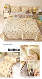 Washed Cotton Printed Summer Quilt Air Conditioner Thin Quilt Machine Washable Lightweight Single Double Bedding Soft Breathable