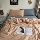 Hot Bedding Set Bedroom Decor Washed Cotton Double Duvet Cover Set Duvet Cover Flat Sheet Quilt Cover Pillowcase Home Textiles