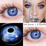 2pcs Cosplay Colored Contact Lenses Anime Blue Red Eyes Lenses Halloween Green Makeup Eyes Contact Crazy Lens Yearly