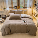 New Soft and Skin-friendly All-cotton Duvet Cover Skin-friendly Breathable Checkered Quilt Cover with Pillowcase