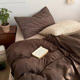 New literary and retro floral super soft wrinkled yarn printing four-piece set, three-piece set for student dormitory