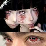 2PCS Cosplay Colored Contact Lenses Anime Eye Accessories Halloween Contact Lenses Crazy Red Eyes Contact Lenses