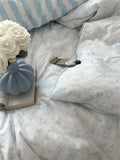 Pure Cotton Fledding Set Dr Pear Simple Elegance Cotton Quilt Cover eet Bed Canopy Four Piece Bedding Set