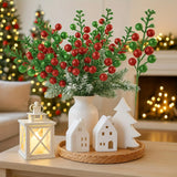 6/12Pcs Christmas Decoration 22CM Artificial Pine Branches for Home Decor Christmas Tree Pendant Ornament Party Gifts Supplies