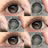 1 Pair(2pcs) Purple/Green/Brown/Black/Grey Comfortable Color Contact Lenses Without Irritation For Girls With Degree
