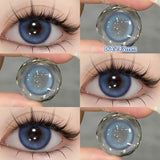 1 Pair Myopia Color Contact Lenses for Eyes with Prescription Makeup Eye Color Lenses Beauty Pupils Fashion Blue Lenses