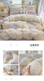 Class A Double Yarn Bedding Set Quilt Comforter Duvet Cover Set Printed Cotton Bedspread Skin Friendly Breathable Four-Piece Set