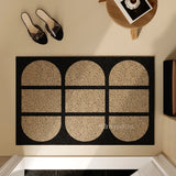 Minimalism PVC Welcome Doormat Chic Geometric Cuttable Mat House Entrance Rug Carpet Anti Dust Door Floor Pad Home Tidy Decor