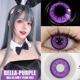 Contact Lenses 1 Pair Green Lenses Red Lens Cosplay Colored Lenses Anime Blue Lens Halloween Colorful Makeup Eye Cosmetic