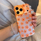 Cute Floral Lovely Flowers Clear Phone Case for IPhone 13 14 16 15 Pro Max Shockproof Protective Cover for Iphone 17Pro Max Case