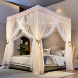 New Summer Pricess Mosquito Net for Home Decor with Bracket Palace Bed Curtain Tent for Girls Canopy 1.2m 1.5m 1.8m 2m Bed