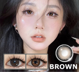 2pcs New Fashion Blue Colored Contacts Lenses for Eyes Brown Eyes Contacts Lenses Yearly Cosmetic Brown Contact Lenses