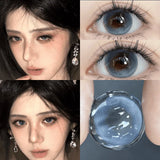 1Pair Color Contact Lenses With Myopia Brown Eyes Natural Colored Beauty Pupils for Natural Effect Eyes Graduated Lenses