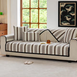 Striped Chenille Sofa Cover 2/3/4 Seater Non-slip Leather Couch Chair Recliner Furniture Slipcovers Soft