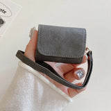 Luxury Business Earphone Bag For AirPods 4 Case Solid Color Matte Leather Portable Protection Cover For AirPods 1 2 3 Pro 2 2nd