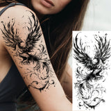 1 Sheet Realistic Flying Birds Flowers Temporary Tattoos For Women Girls Waterproof Long Lasting Fake Tattoo Sticker 3D Body Art