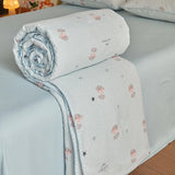 A-Class Double-Layer Soy Fiber Summer Quilt Air Conditioning Single Person Cool Thin Quilt Breathable for Student Home Textiles