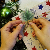 10Pcs 7cm Christmas Decoration Artificial Green Pine Xmas Tree Pendant Home Room Decor New Year 2025 Gift Wreath DIY Accessories
