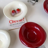 Handmade Ceramic Dessert Bowl Solid Color Yogurt Bowl Household High-value Tableware Fruit Salad Breakfast Oat Yogurt Bowl