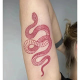 1 sheet Snake Tattoo Stickers Unisex Temporary Tattoo Waterproof Fake Tattoo 2-5 Days