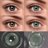 Colored Contact Lenses Lalens Cannes Coffee Amber Brown Green Gray Color Contacts Eye Lens Eyes Half Year 2Pcs