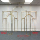 1pcs/3pcs Shining Gold Mirror Chuppah Acrylic Backdrop Stand for Wedding Decoration Flower Stand Walkway Pillar 2M/2.4M Tall