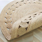 Hand Woven Round Carpets Handmade Water Reed Rattan Rugs for Bedroom Natural Plants Living Room Round Rug Vintage Home Floor Mat