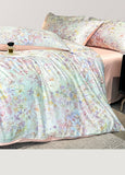 Flower Printed Duvet Cover Set Satin Silk Bed Cover Sets for Summer Queen/King Size Silky plumones de cama Coolling Bedding Set